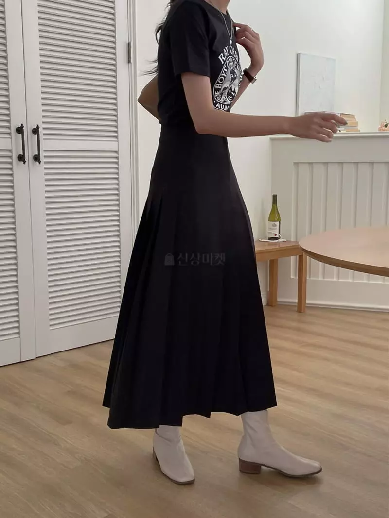 Lefave - Korean Women Fashion - #momslook - Maxy Wrinkle Skirt - 12