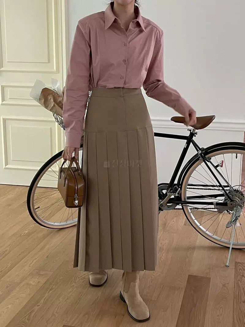 Lefave - Korean Women Fashion - #womensfashion - Maxy Wrinkle Skirt - 4