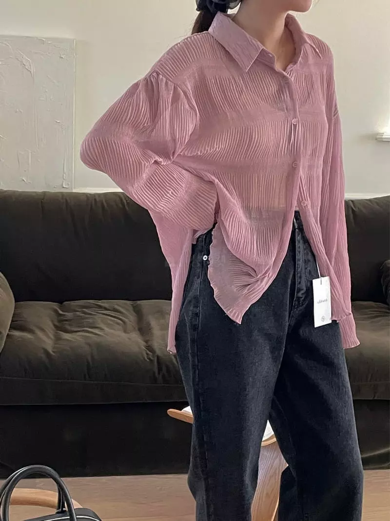 Lefave - Korean Women Fashion - #momslook - Rinkle Shirt - 11