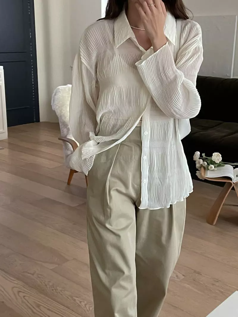 Lefave - Korean Women Fashion - #momslook - Rinkle Shirt - 5