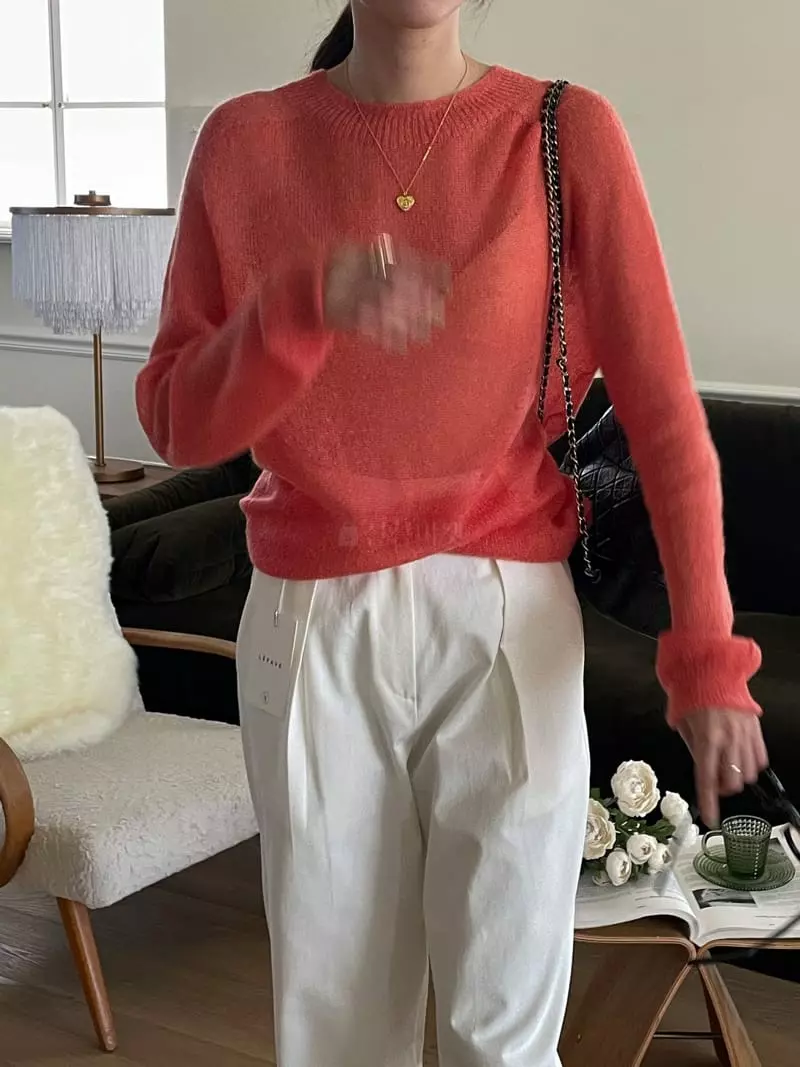 Lefave - Korean Women Fashion - #romanticstyle - Kid Whole Gament Knit Tee