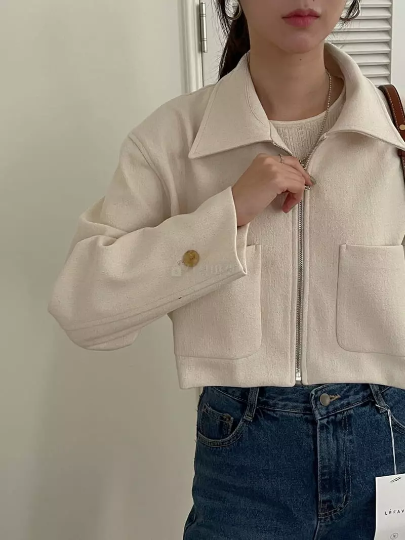 Lefave - Korean Women Fashion - #shopsmall - Pocket Short Jacket - 6