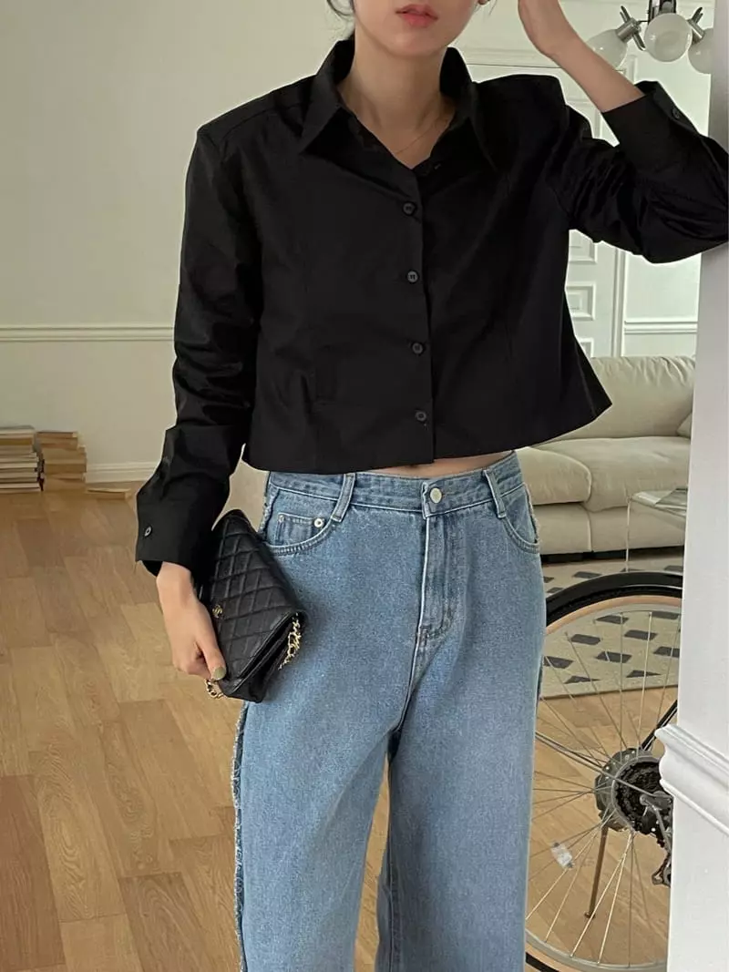 Lefave - Korean Women Fashion - #shopsmall - Crop Shirt