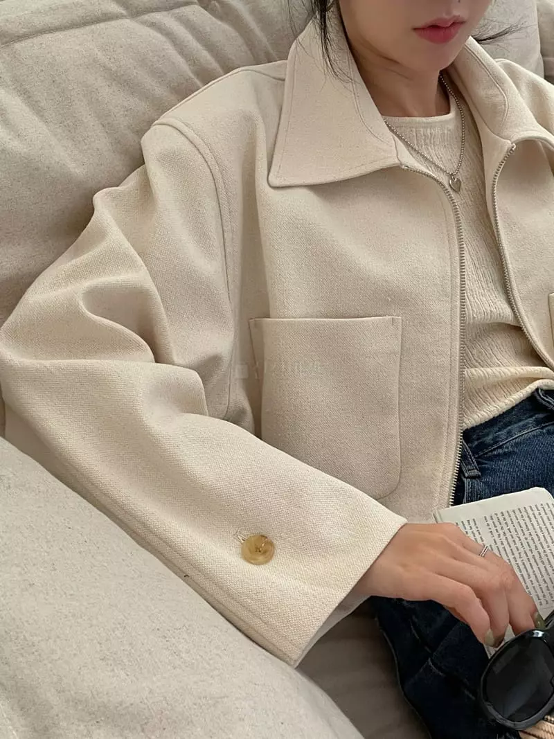 Lefave - Korean Women Fashion - #vintageinspired - Pocket Short Jacket
