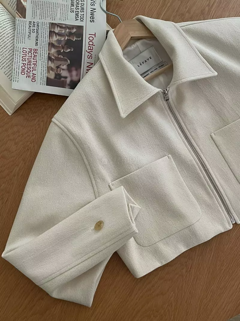 Lefave - Korean Women Fashion - #womensfashion - Pocket Short Jacket - 10