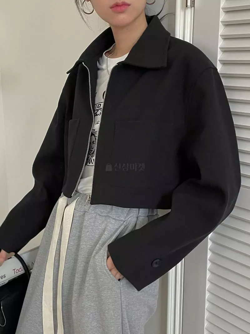 Lefave - Korean Women Fashion - #womensfashion - Pocket Short Jacket - 12