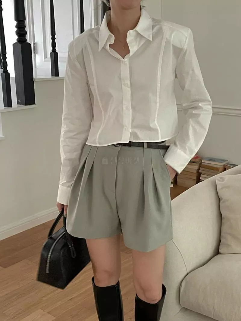 Lefave - Korean Women Fashion - #womensfashion - Crop Shirt - 11