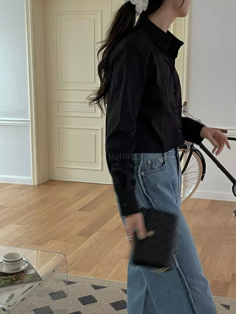Lefave - Korean Women Fashion - #womensfashion - Crop Shirt - 5