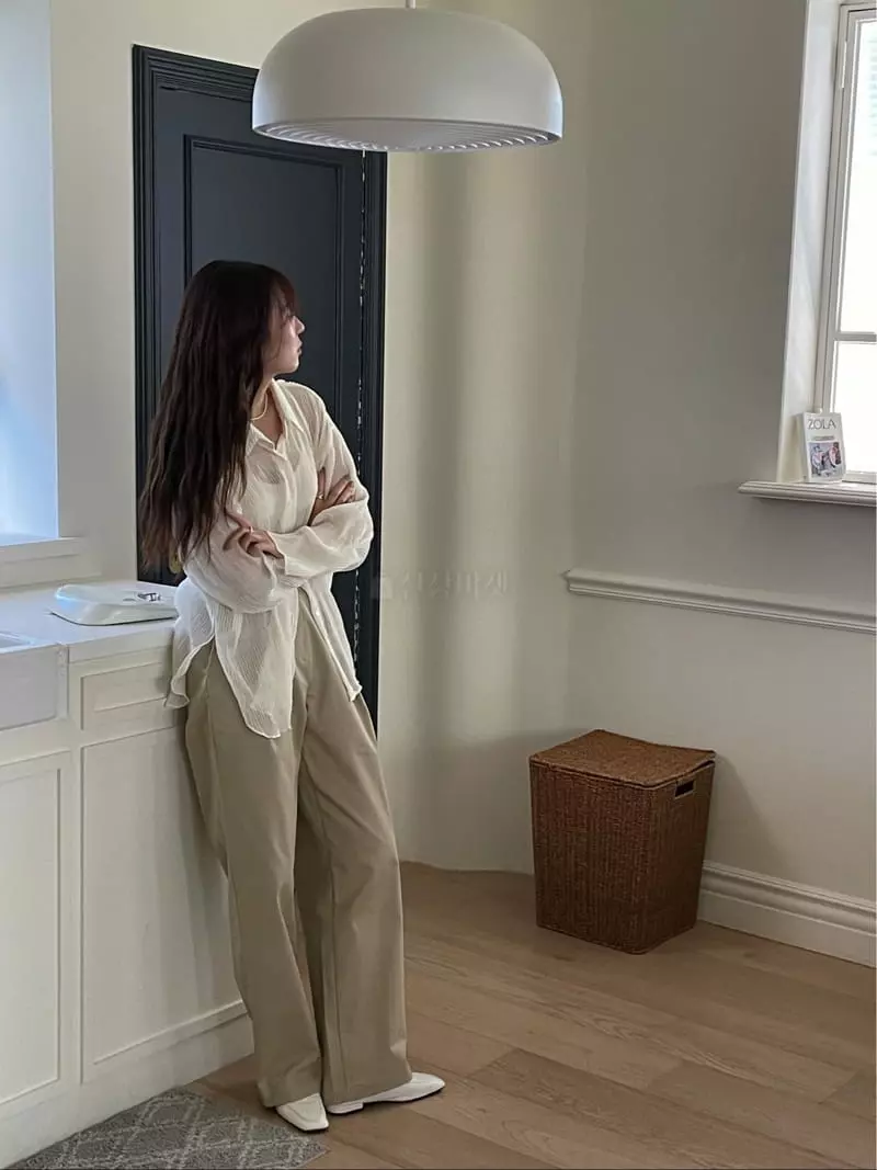 Lefave - Korean Women Fashion - #womensfashion - Chino Pants - 8