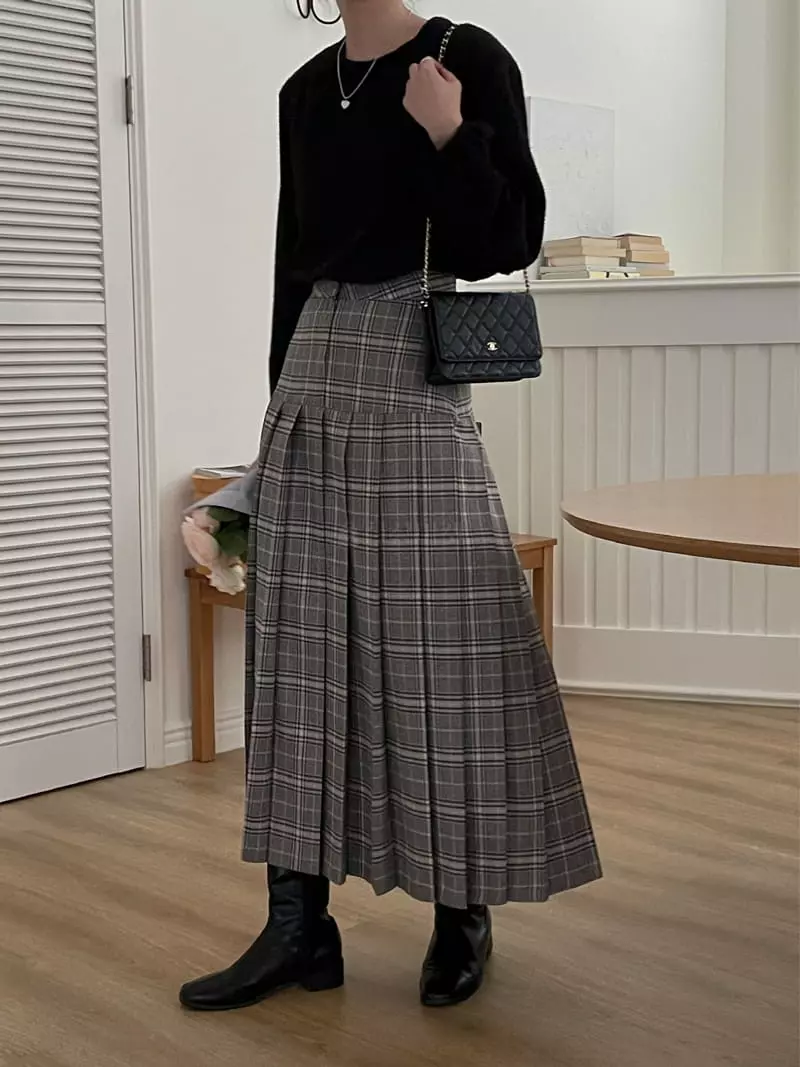Lefave - Korean Women Fashion - #womensfashion - Check Skirt - 5
