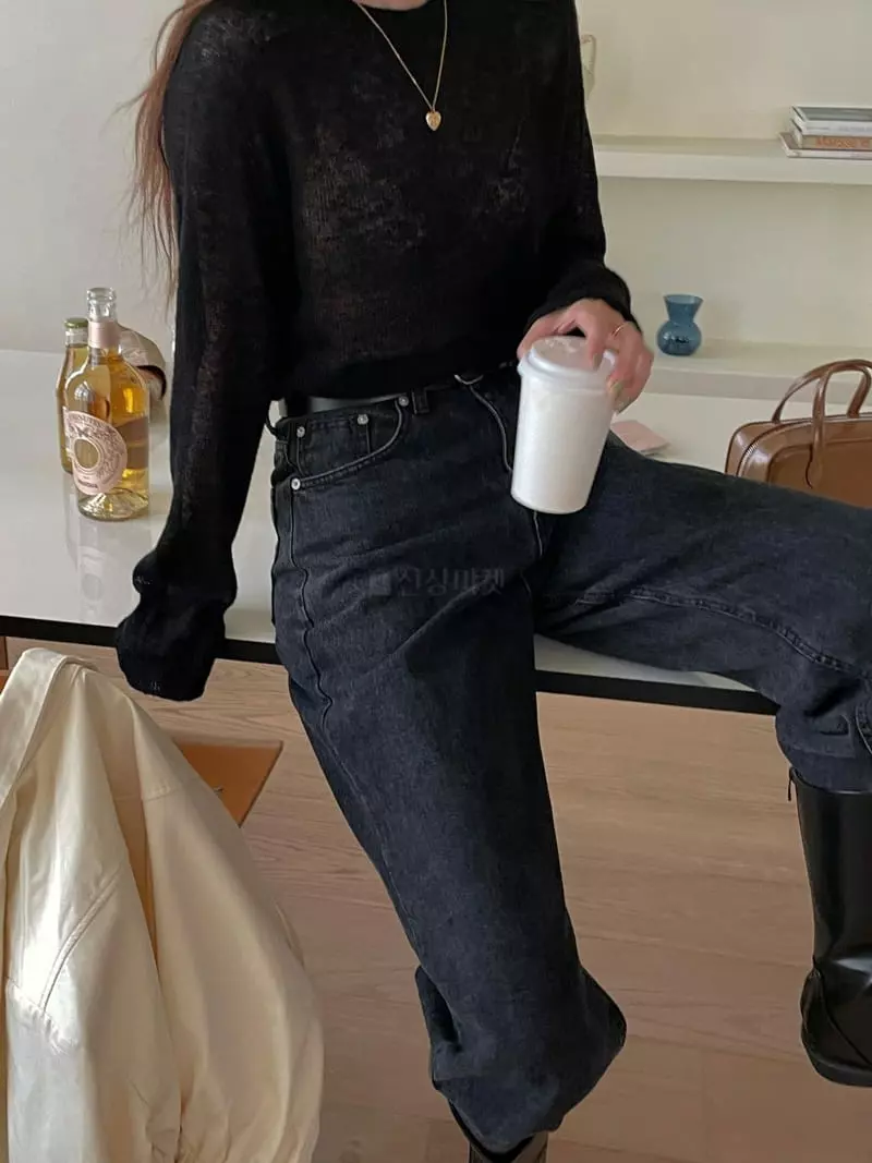 Lefave - Korean Women Fashion - #womensfashion - Black Washing Jeans - 11