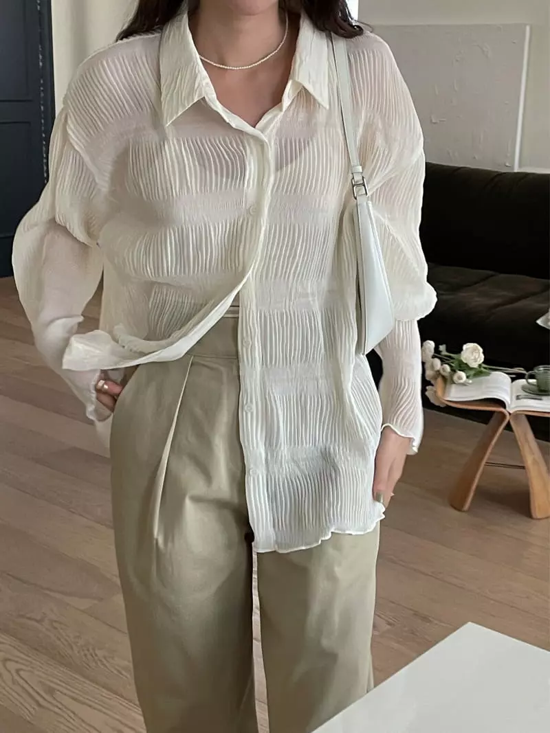 Lefave - Korean Women Fashion - #womensfashion - Rinkle Shirt - 6