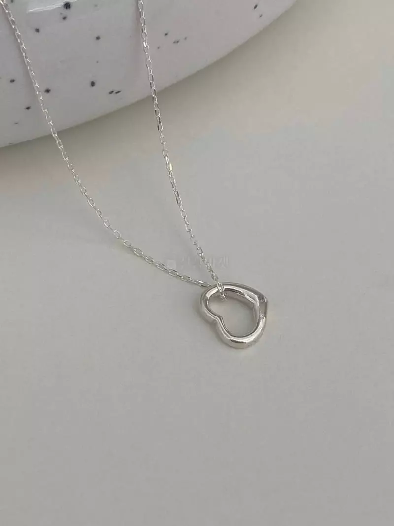 Lemei - Korean Women Fashion - #momslook - N111 Heart Necklace - 5