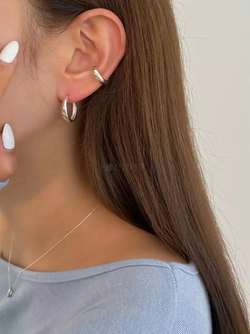 Lemei - Korean Women Fashion - #momslook - E063 Ring Earring - 5