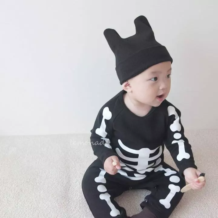 Lemonade - Korean Baby Fashion - #babyboutiqueclothing - Skull Bodysuit with Hat