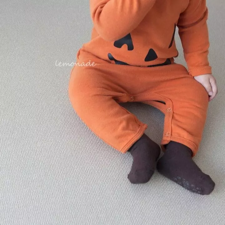 Lemonade - Korean Baby Fashion - #babyfever - Pumpkin Bodysuit with Hat - 3
