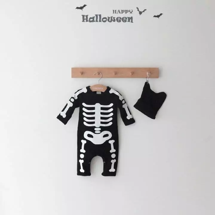 Lemonade - Korean Baby Fashion - #babygirlfashion - Skull Bodysuit with Hat - 5