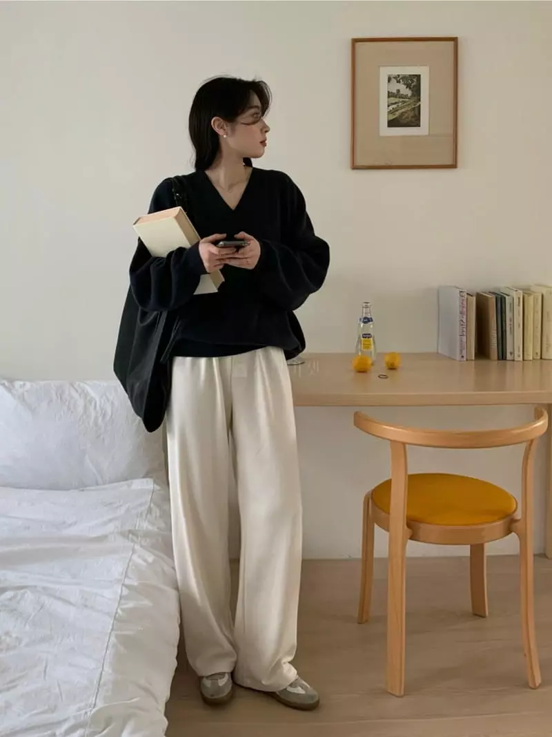 Leneuf - Korean Women Fashion - #momslook - Cash Knit Tee - 6