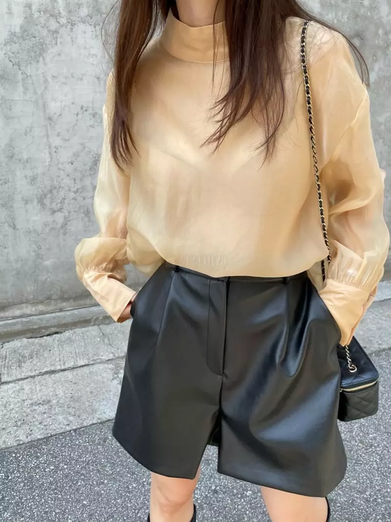 Levase - Korean Women Fashion - #momslook - Ple Leather Pants - 2