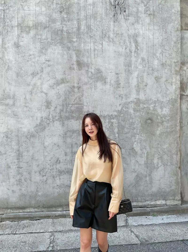Levase - Korean Women Fashion - #womensfashion - Ple Leather Pants - 4