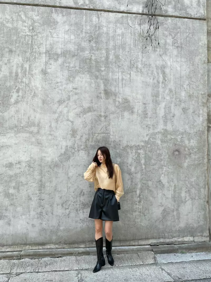 Levase - Korean Women Fashion - #momslook - Ple Leather Pants - 5