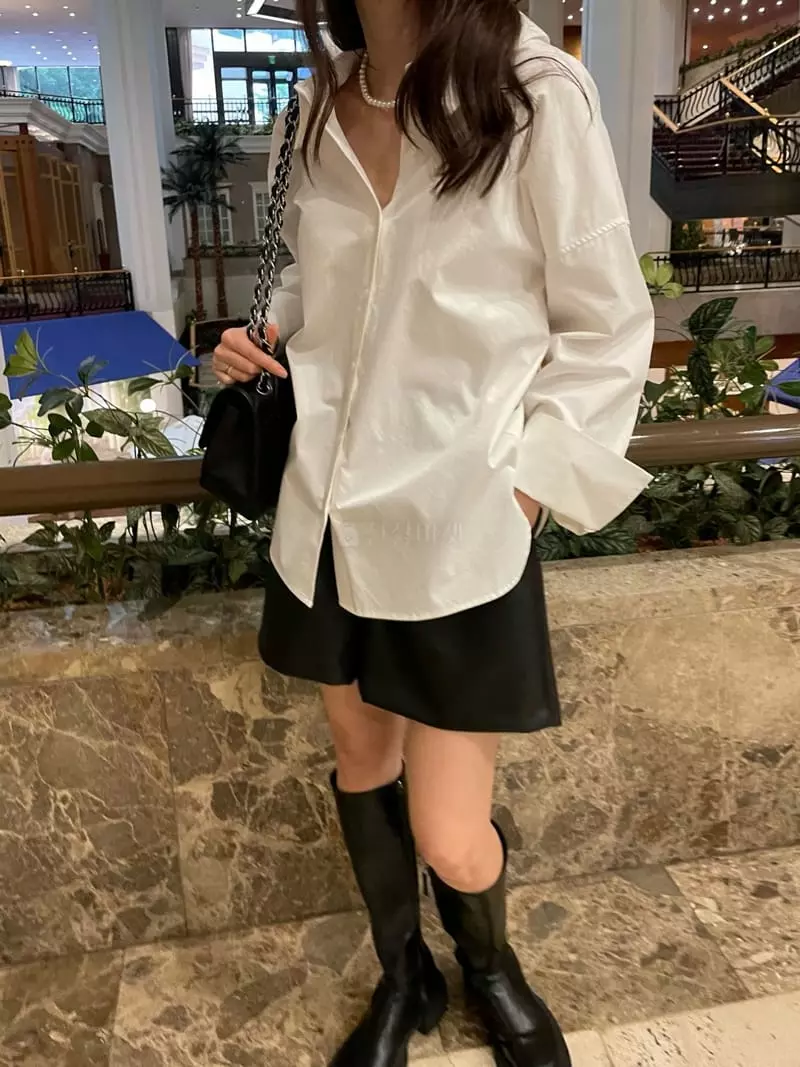 Levase - Korean Women Fashion - #momslook - Eyelet Blouse - 9