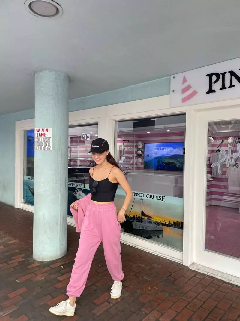 Levase - Korean Women Fashion - #momslook - Sweet Terry Pants - 2