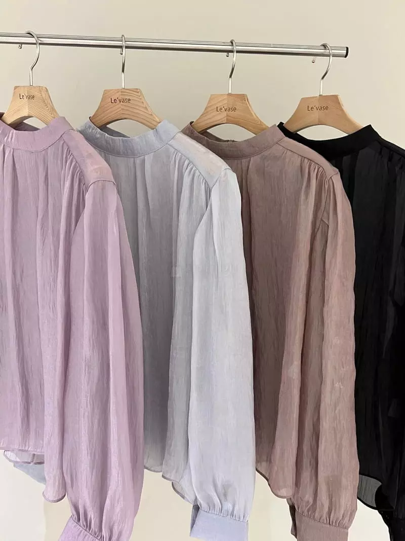 Levase - Korean Women Fashion - #momslook - Shine Blouse