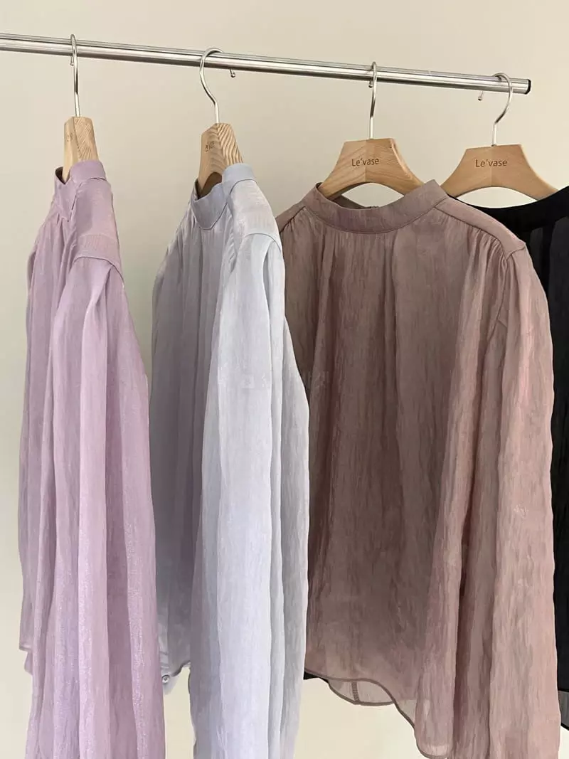 Levase - Korean Women Fashion - #momslook - Shine Blouse - 3