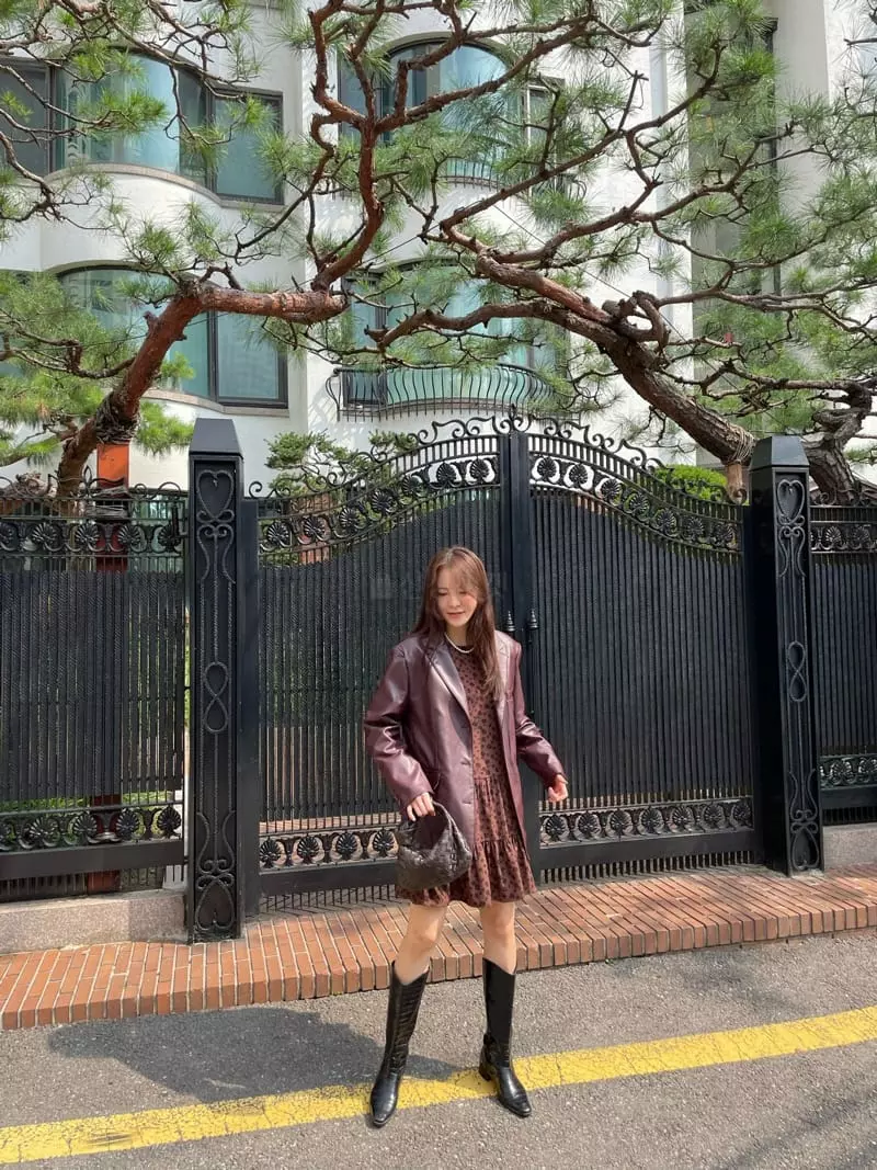 Levase - Korean Women Fashion - #momslook - Vigan Leather Jacket - 2