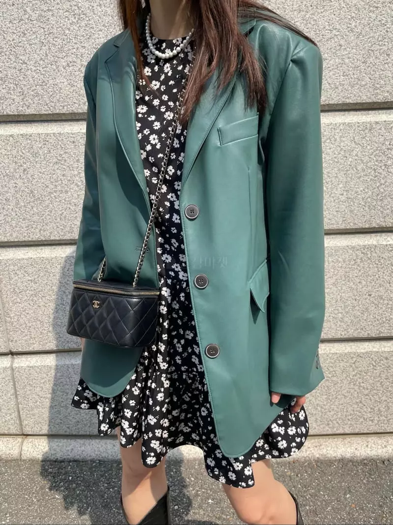 Levase - Korean Women Fashion - #womensfashion - Vigan Leather Jacket - 4