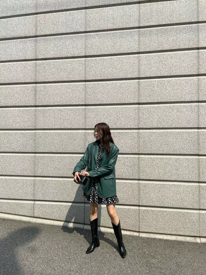 Levase - Korean Women Fashion - #momslook - Vigan Leather Jacket - 8