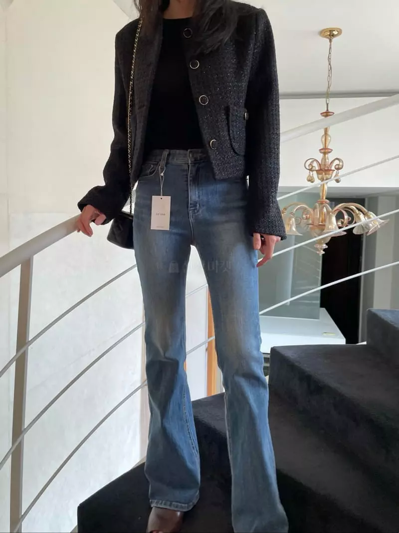 Levase - Korean Women Fashion - #momslook - Bootscut Pants - 5