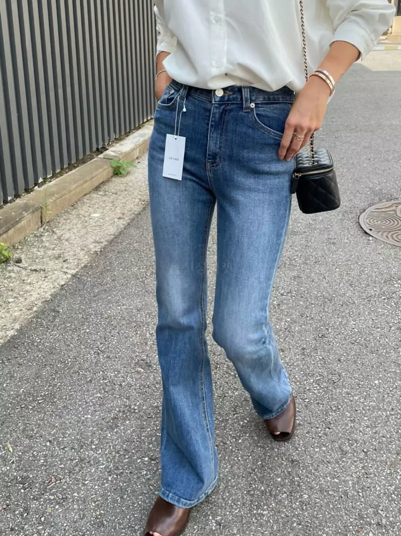 Levase - Korean Women Fashion - #momslook - Bootscut Pants - 7