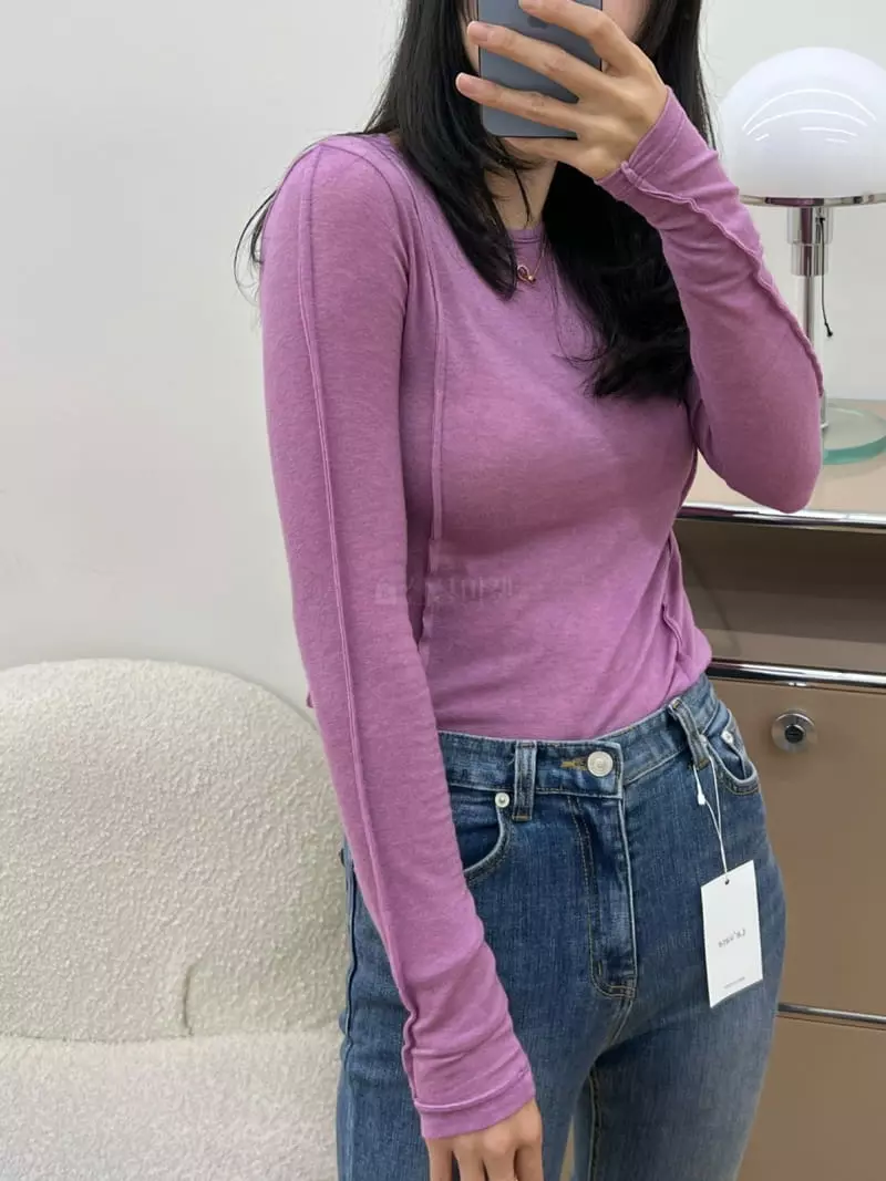 Levase - Korean Women Fashion - #pursuepretty - Two Edge Tee - 3