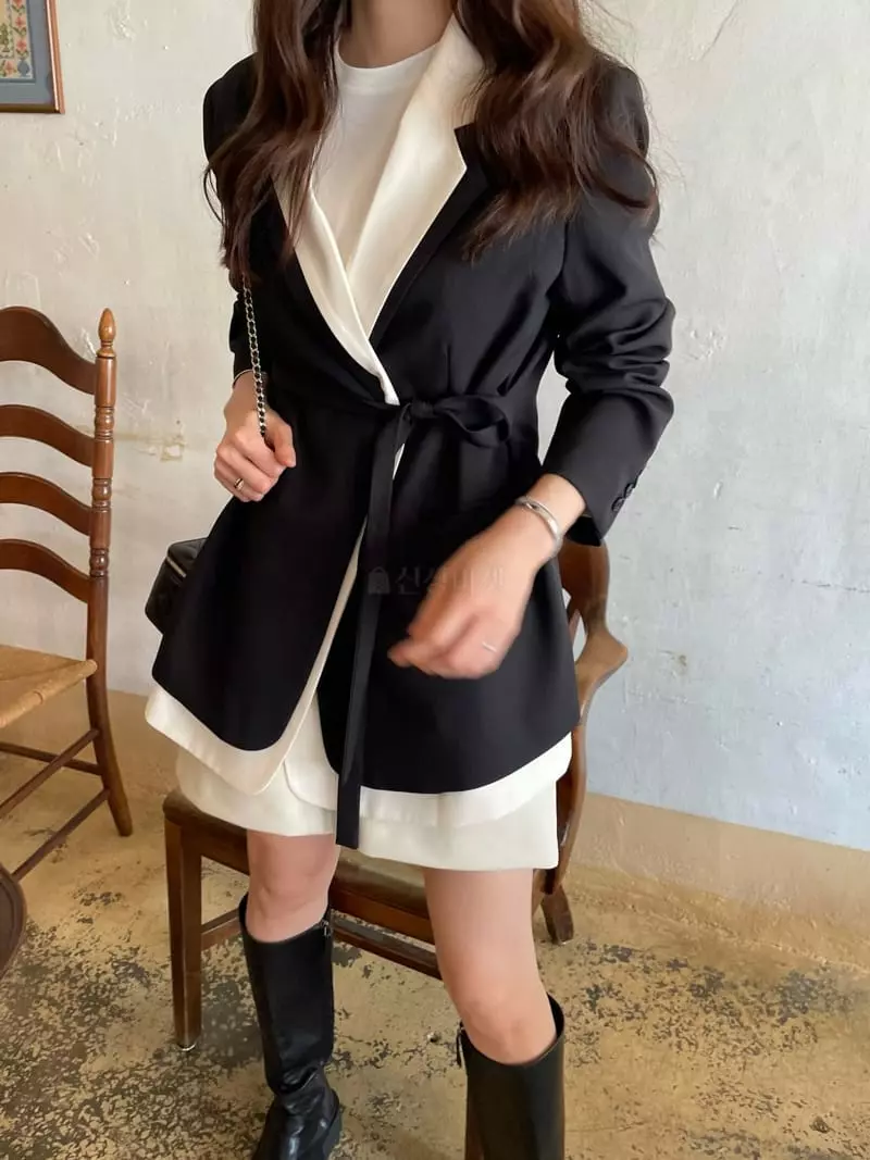 Levase - Korean Women Fashion - #romanticstyle - Two Fold Jacket - 6