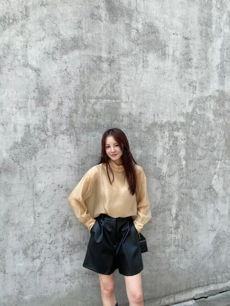 Levase - Korean Women Fashion - #vintageinspired - Half Neck Blouse - 10
