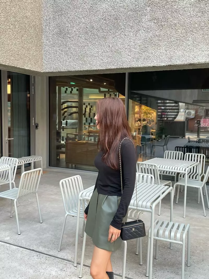 Levase - Korean Women Fashion - #vintageinspired - Ple Leather Pants - 8