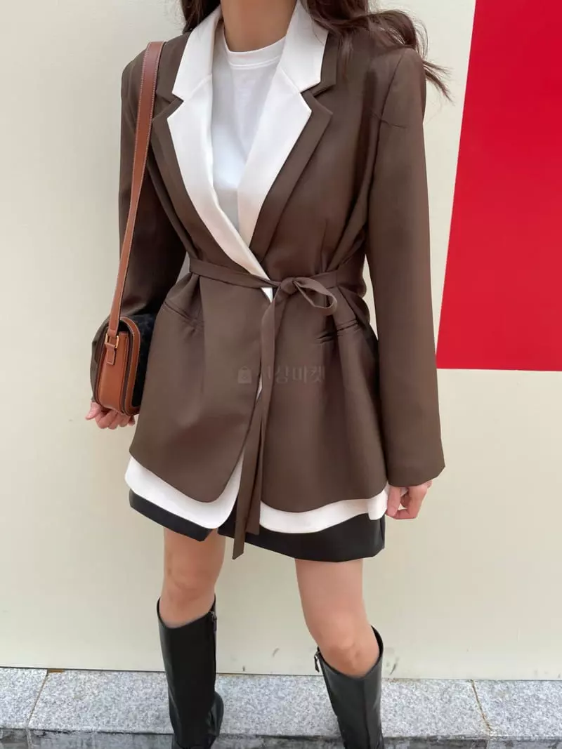 Levase - Korean Women Fashion - #vintageinspired - Two Fold Jacket - 2