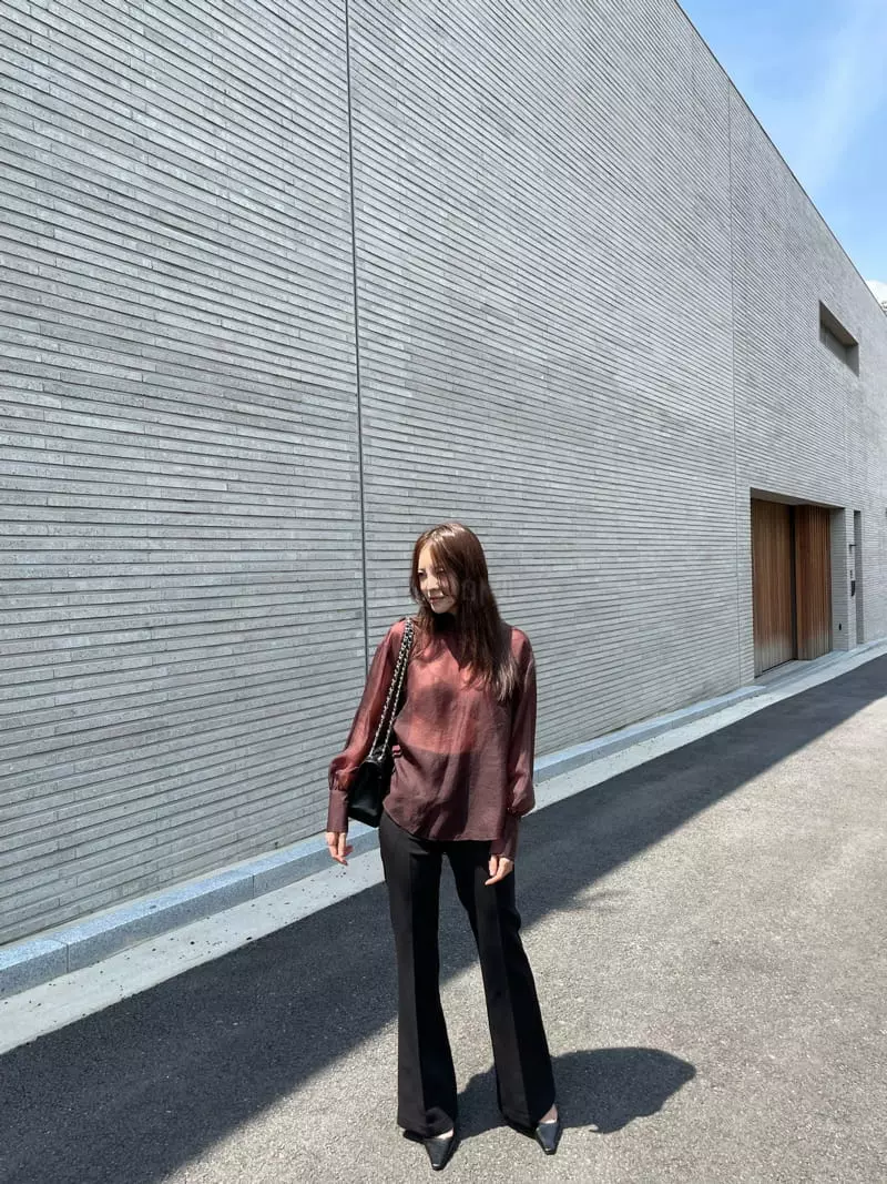 Levase - Korean Women Fashion - #vintagekidsstyle - Half Neck Blouse - 11