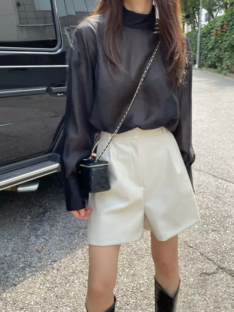 Levase - Korean Women Fashion - #vintagekidsstyle - Ple Leather Pants - 9