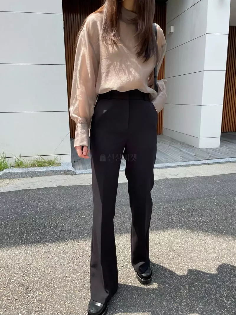 Levase - Korean Women Fashion - #womensfashion - Half Neck Blouse