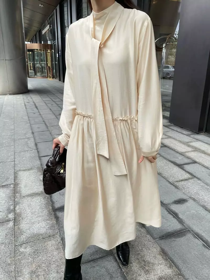 Levase - Korean Women Fashion - #momslook - Scarf One-piece - 4