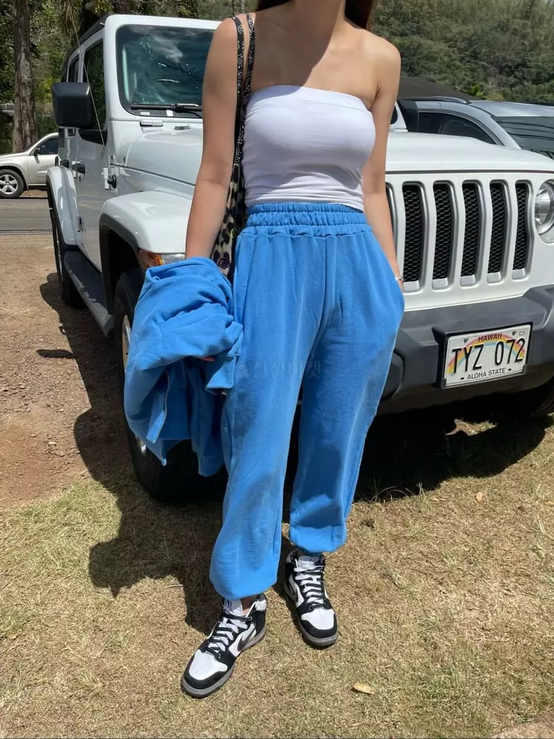 Levase - Korean Women Fashion - #womensfashion - Sweet Terry Pants - 5