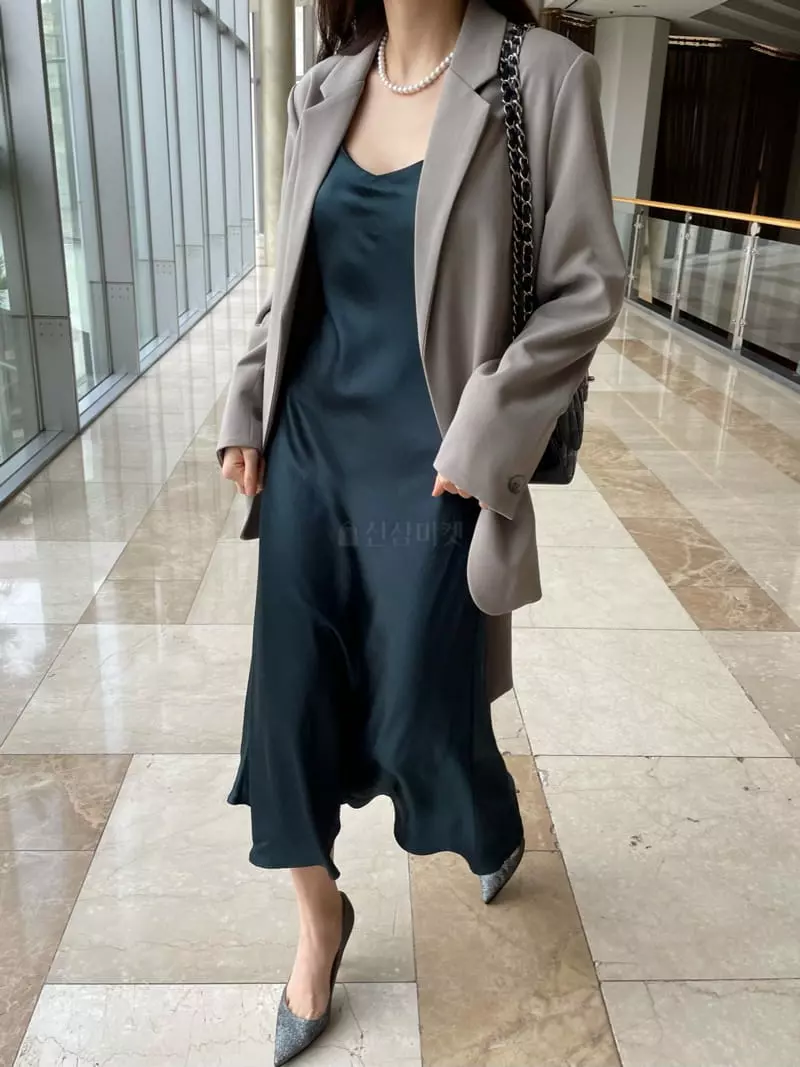 Levase - Korean Women Fashion - #womensfashion - Shatin Slib One-piece - 3