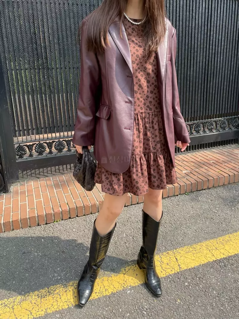 Levase - Korean Women Fashion - #womensfashion - Vigan Leather Jacket - 3