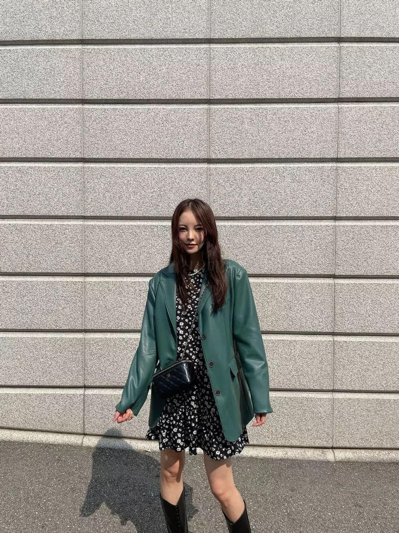 Levase - Korean Women Fashion - #womensfashion - Vigan Leather Jacket - 7