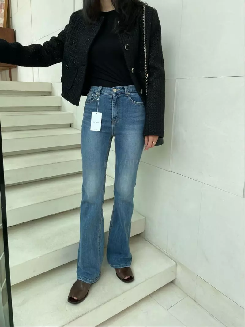 Levase - Korean Women Fashion - #momslook - Bootscut Pants - 4