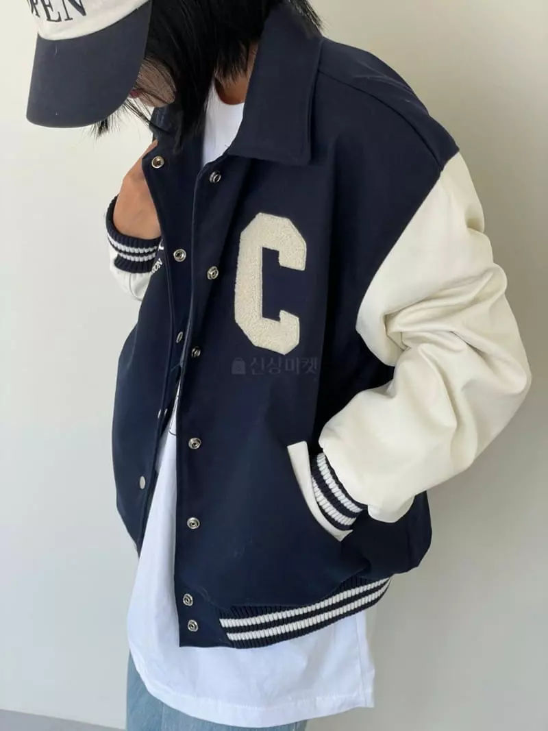Level - Korean Women Fashion - #momslook - C Baseball Jumper - 5