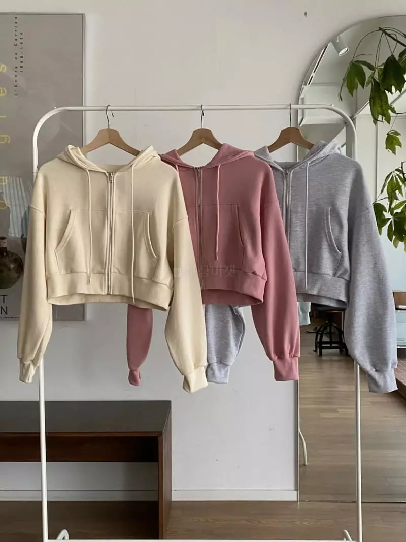 Level - Korean Women Fashion - #momslook - Bibi Crop Hoody - 6